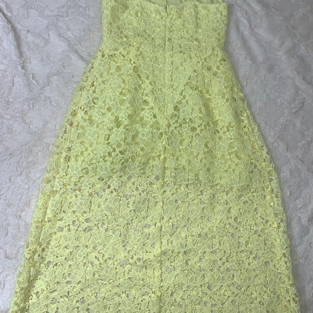 LACE A LINE MIDI DRESS L/G